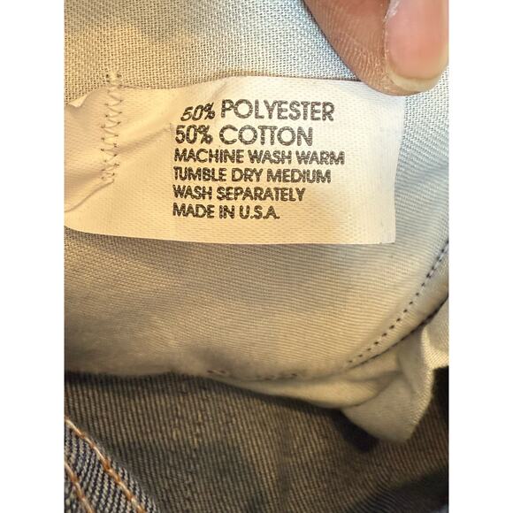 Vintage 80’s Sears Roebucks Boot Cut Jeans Denim 36x33 Blue Made in USA - Picture 4 of 10